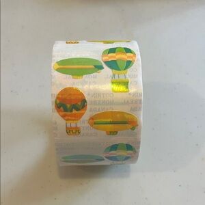 Colorful Holographic Hot Air Balloon Stickers Roll
